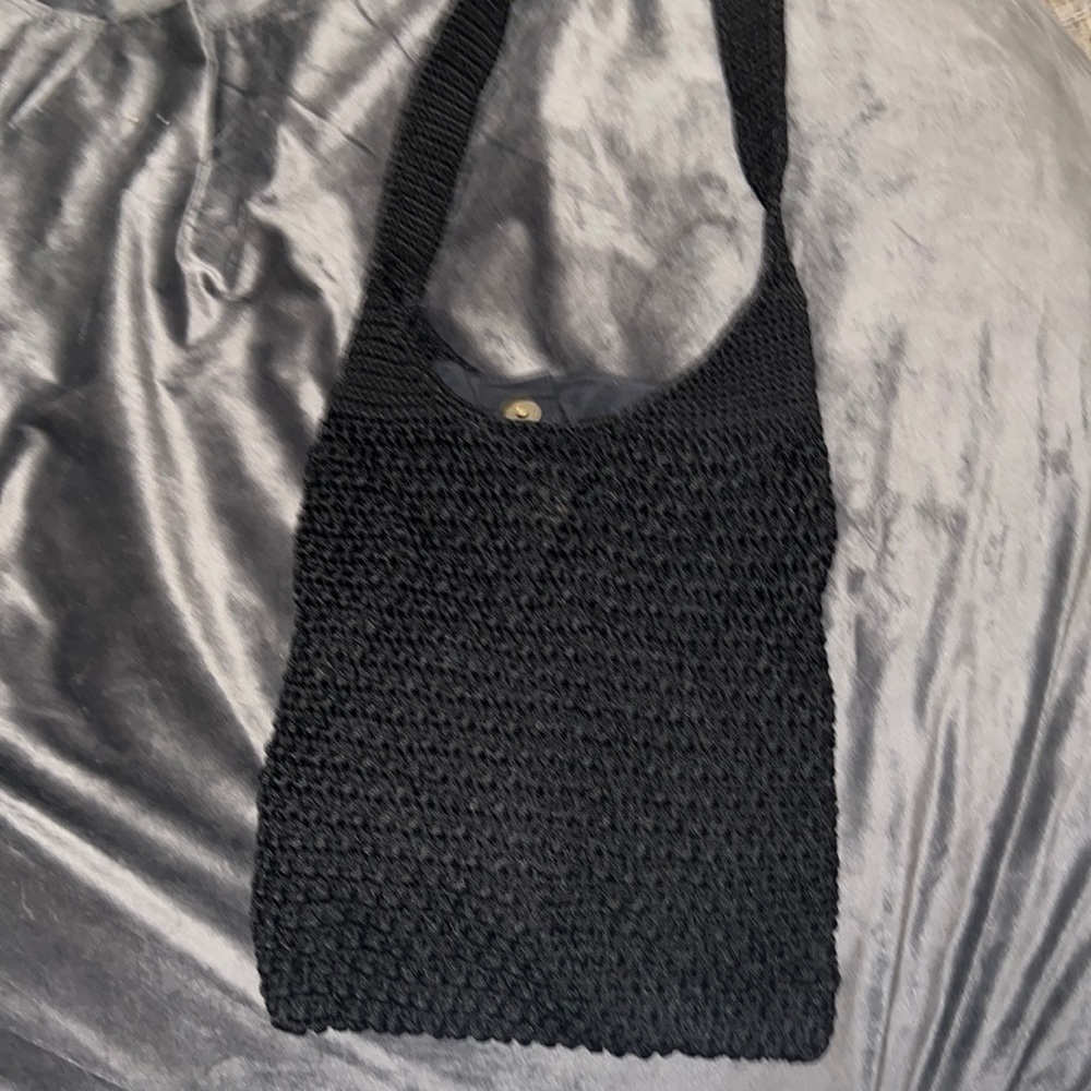 Crochet black crossbody - Picture 1 of 2